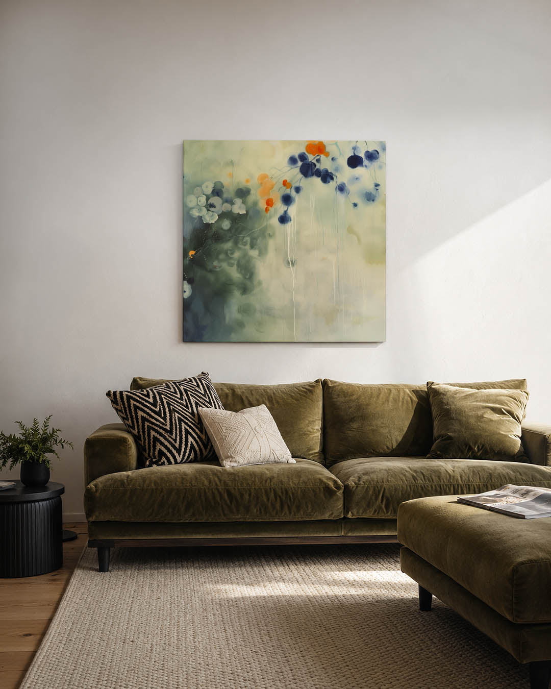 Vloeiende kleurencompositie Kunstwerk