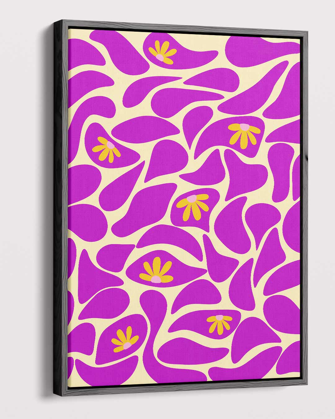 Vrolijke Bloemen Abstract Kunstwerk-canvas-dibond-plexiglas-wanddecoratie-WallArtistic
