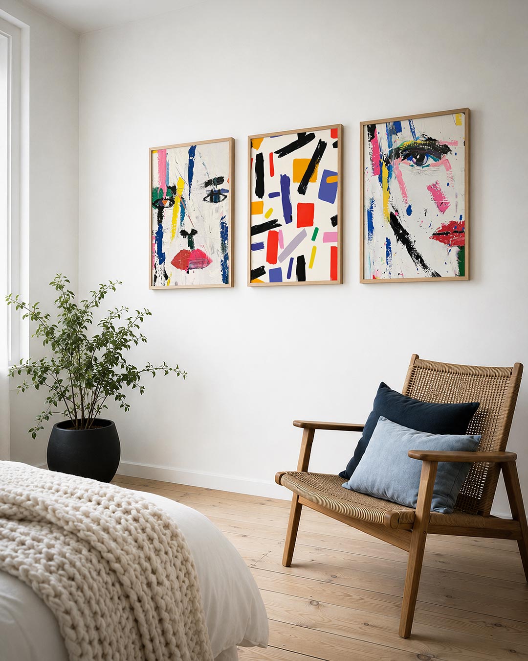 Kleurrijke vlakken Posterset