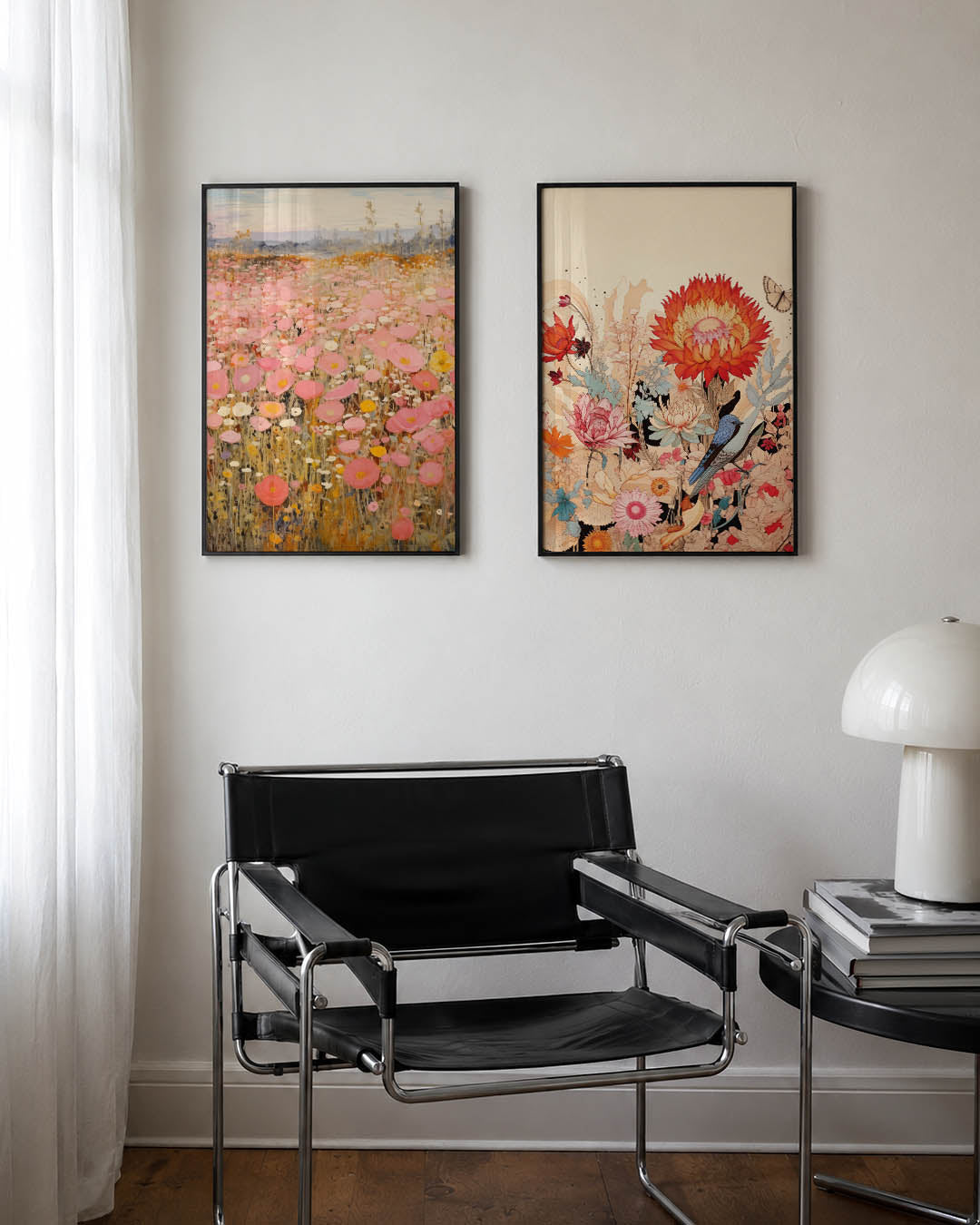 Bloemenzee in pastel Posterset