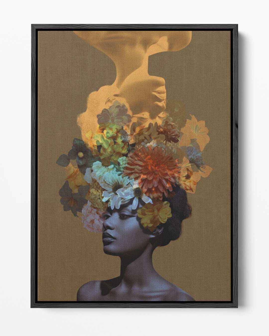 Bloemendroom Portret Kunstwerk-canvas-dibond-plexiglas-wanddecoratie-WallArtistic