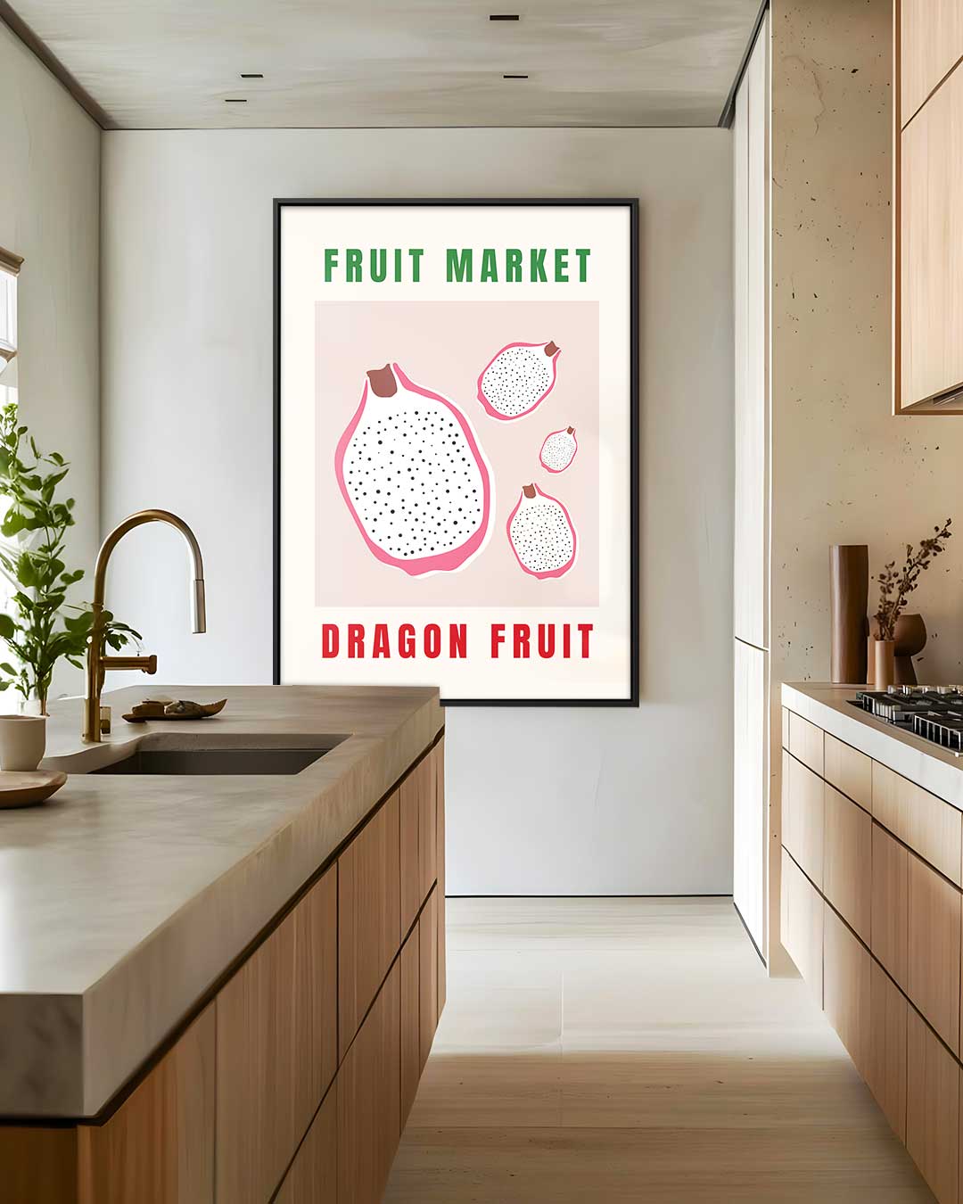 Dragon Fruit Poster Kunstwerk-canvas-dibond-plexiglas-wanddecoratie-WallArtistic