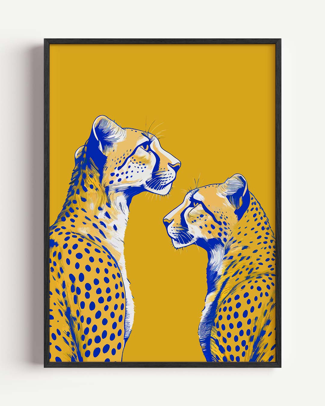Stijlvolle Gele Luipaard Poster
