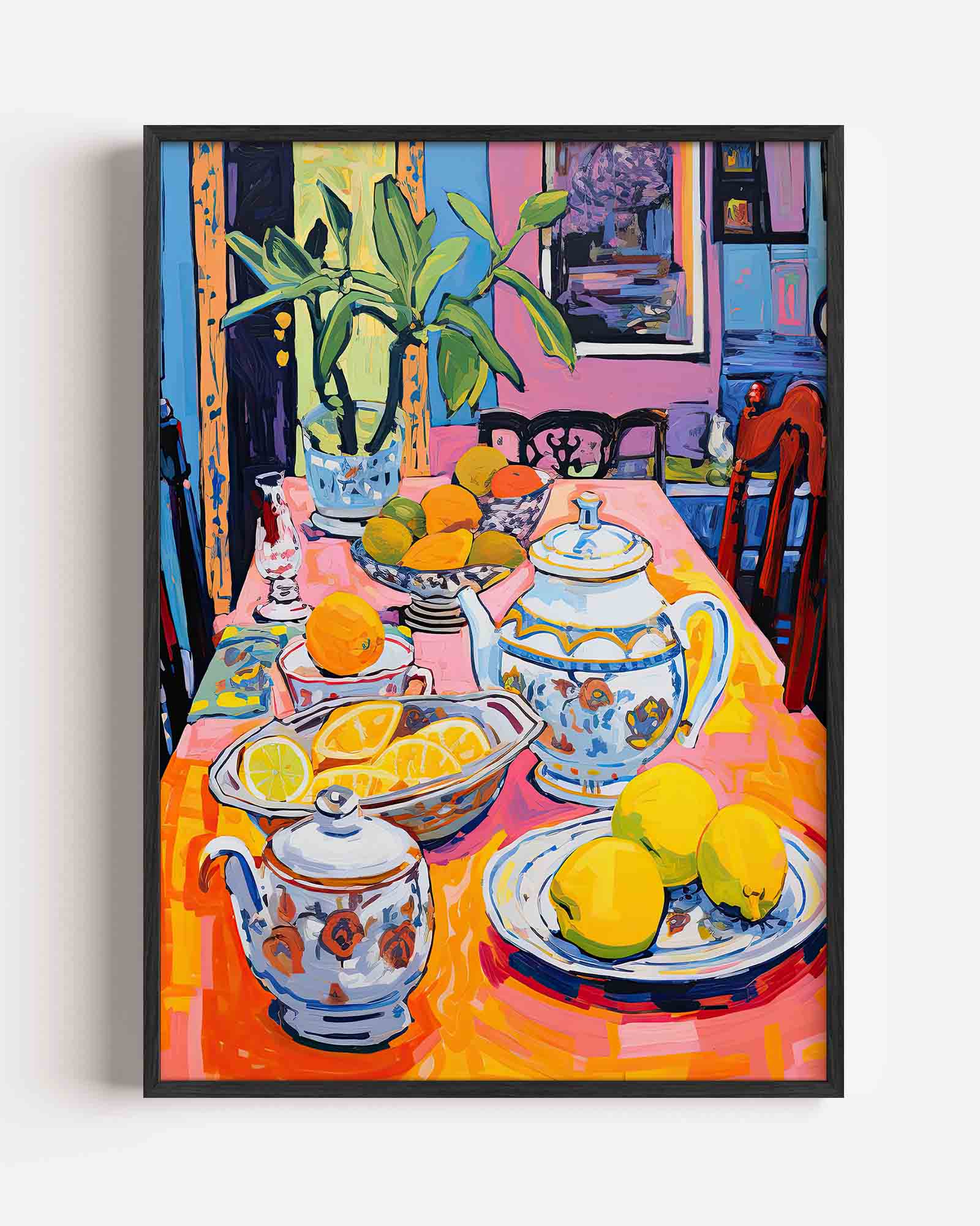 Citrus en theeservies Poster