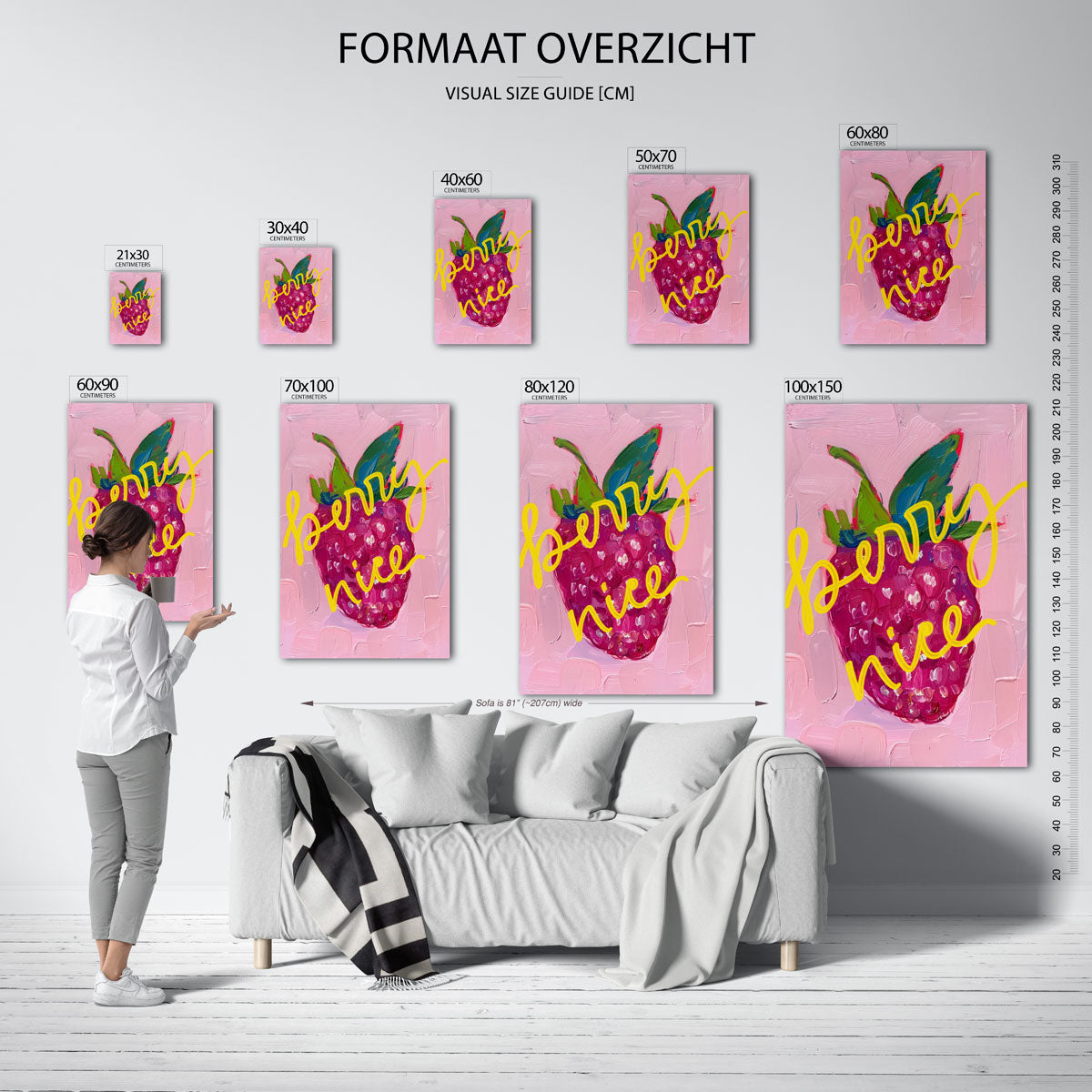 Framboos met tekst Poster