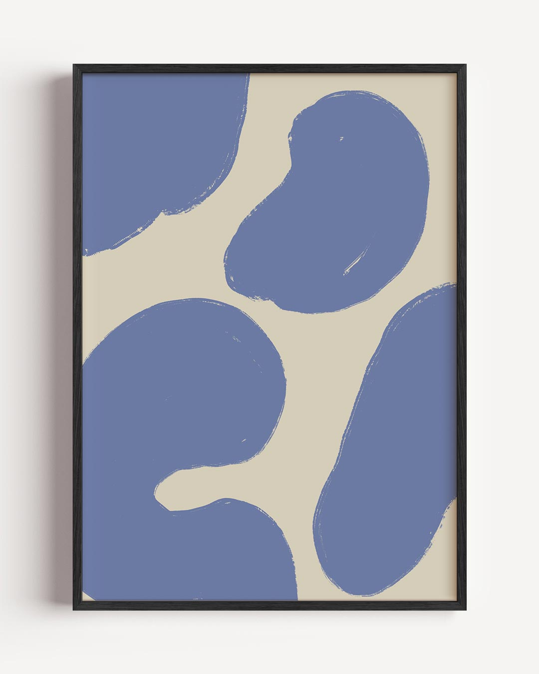 Abstracte Blauwe Vormen Poster-WallArtistic
