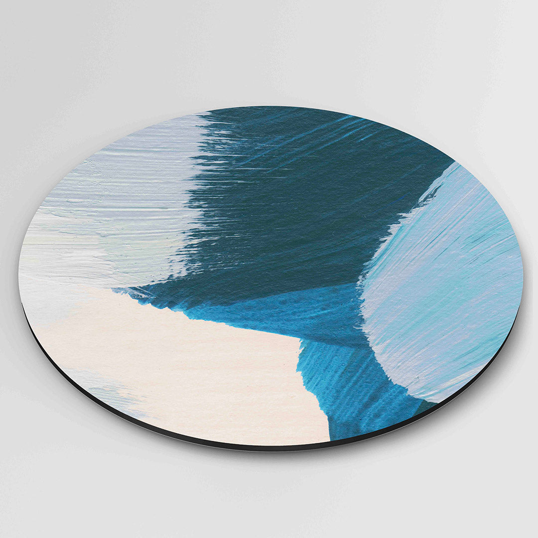 Abstracte blauwe Muurcirkel