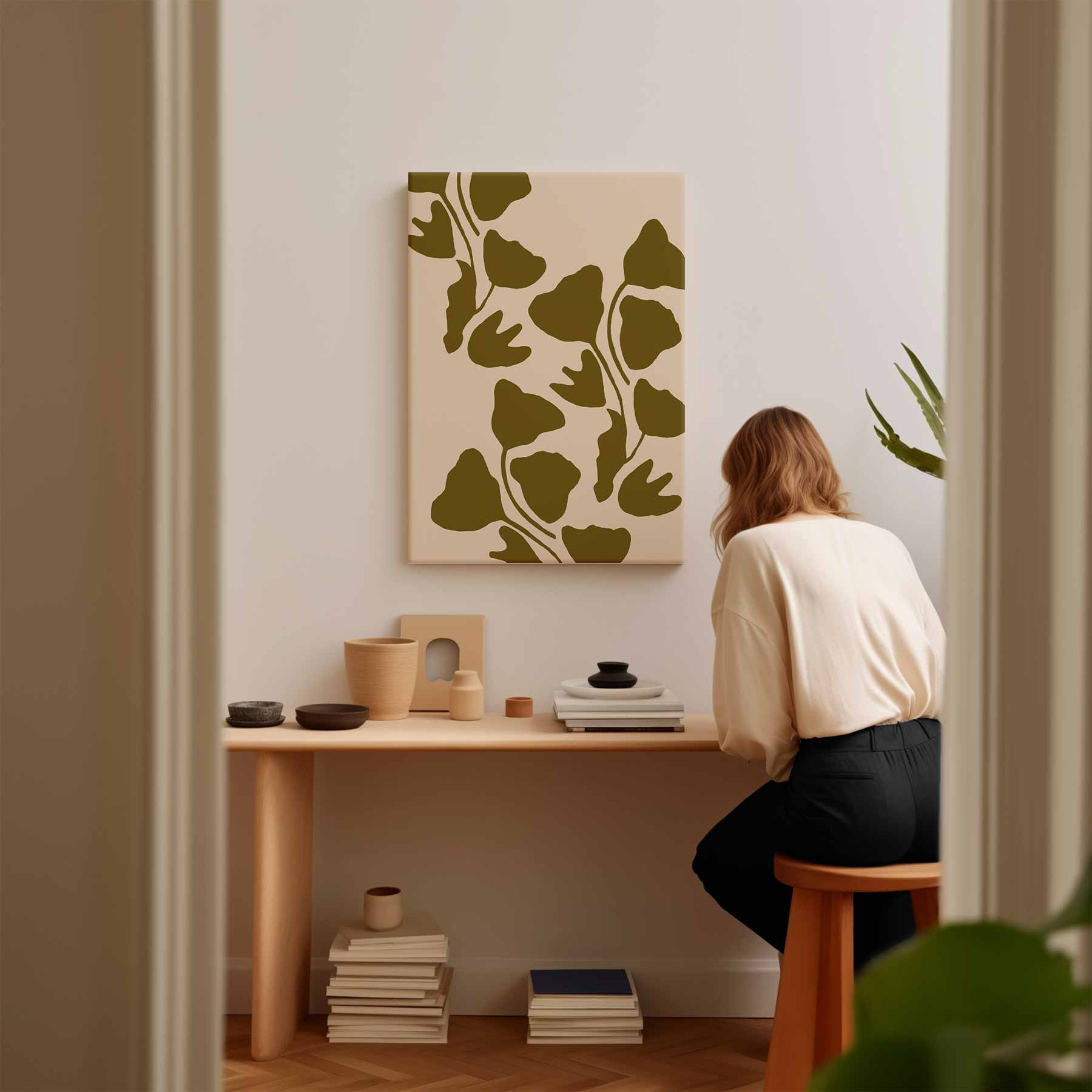 Vrolijk Botanisch Wandkleed Kunstwerk-canvas-dibond-plexiglas-wanddecoratie-WallArtistic