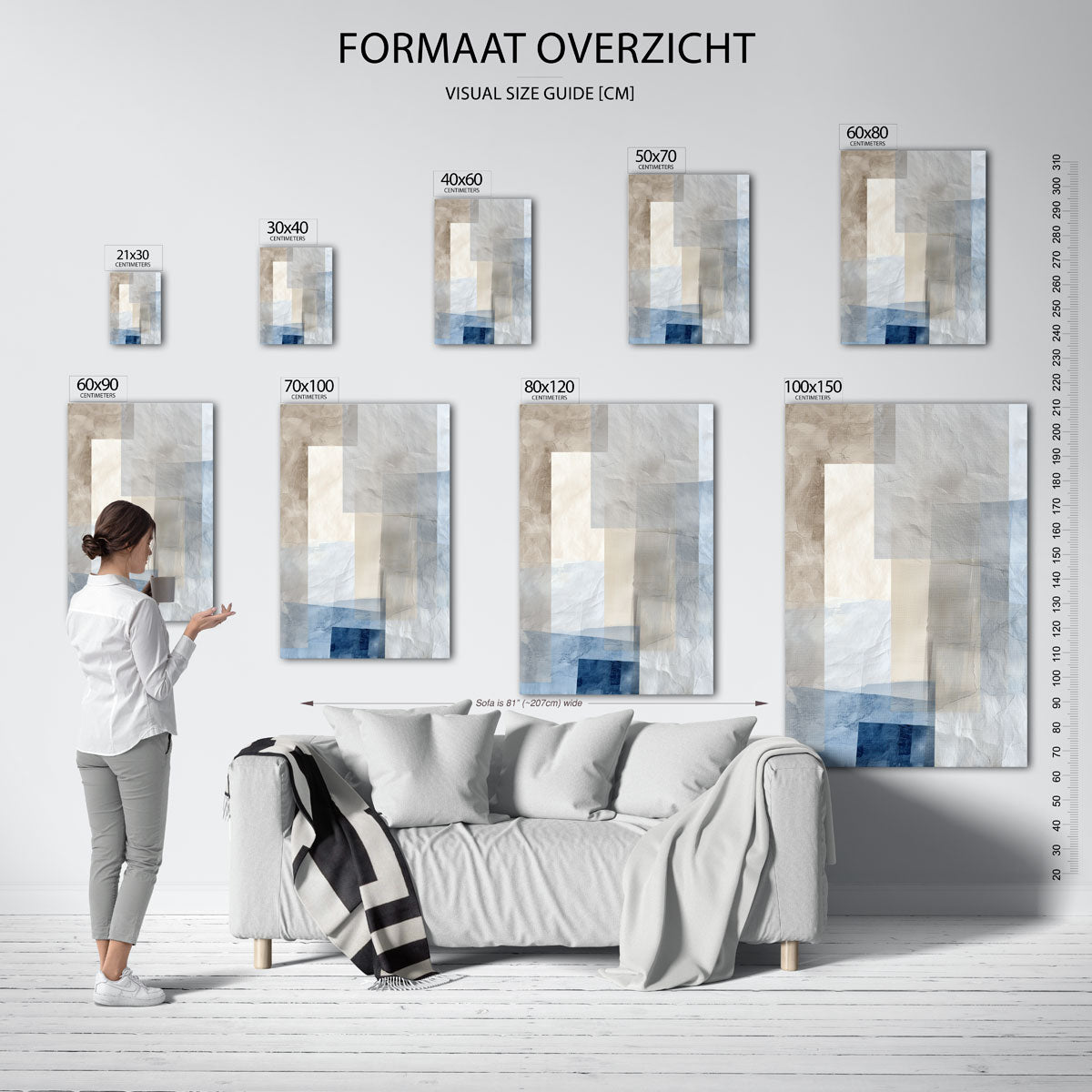 Abstracte lagen Poster