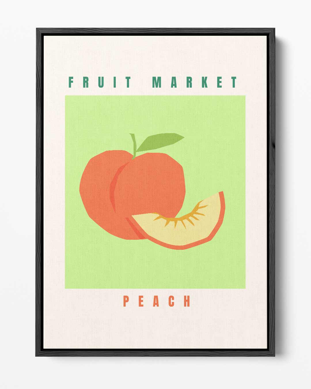 Fruit Market Perzik Poster Kunstwerk-canvas-dibond-plexiglas-wanddecoratie-WallArtistic