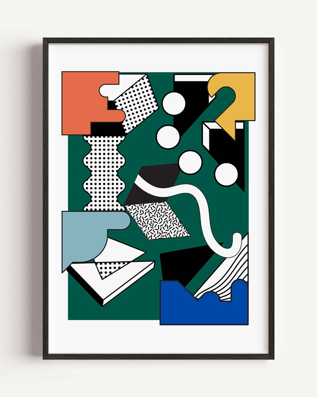 Retro Abstracte Geometrische Poster