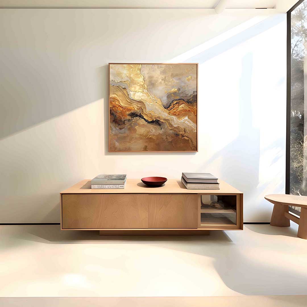 Gouden abstracte vormen Poster