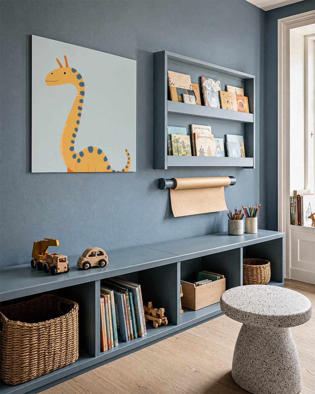 Speelse dinosaurus illustratie Kunstwerk