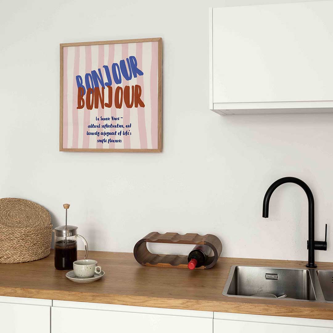 Bonjour tekst Poster