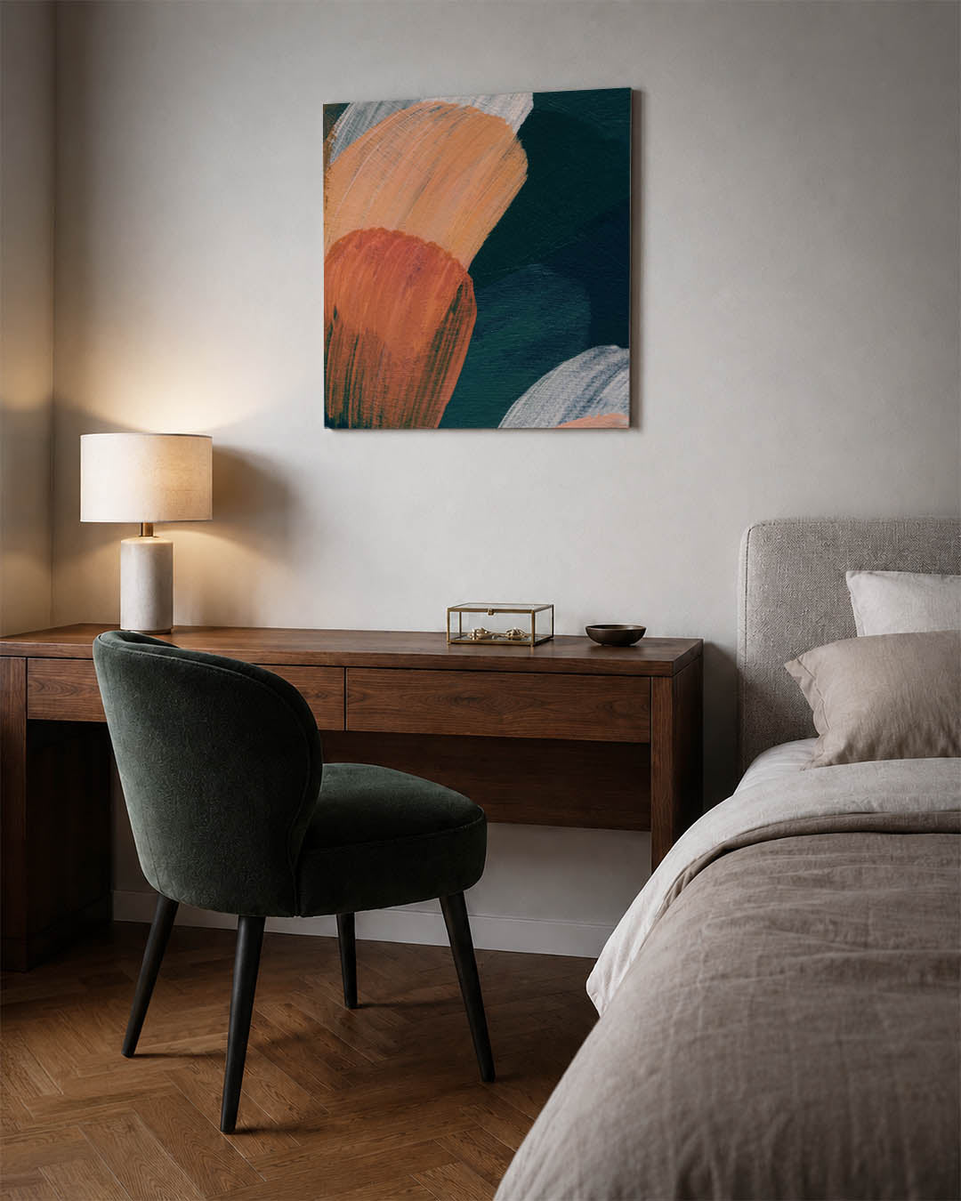Dynamische penseelstreken Kunstwerk