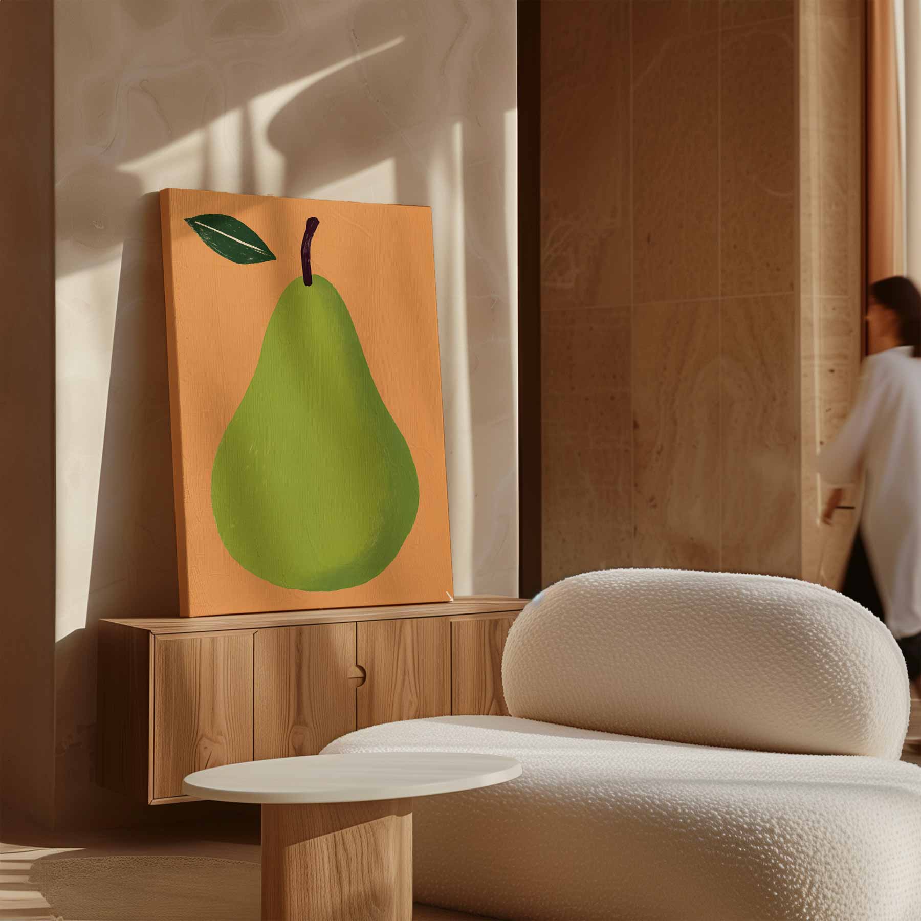 Speelse Peer Illustratie Kunstwerk-canvas-dibond-plexiglas-wanddecoratie-WallArtistic