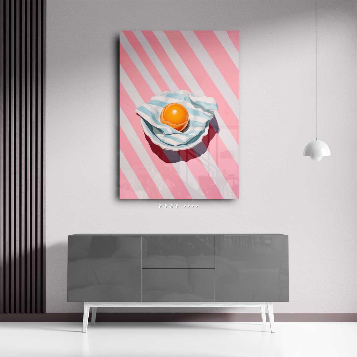 Zomerse Vrucht in Strepen Kunstwerk-canvas-dibond-plexiglas-wanddecoratie-WallArtistic