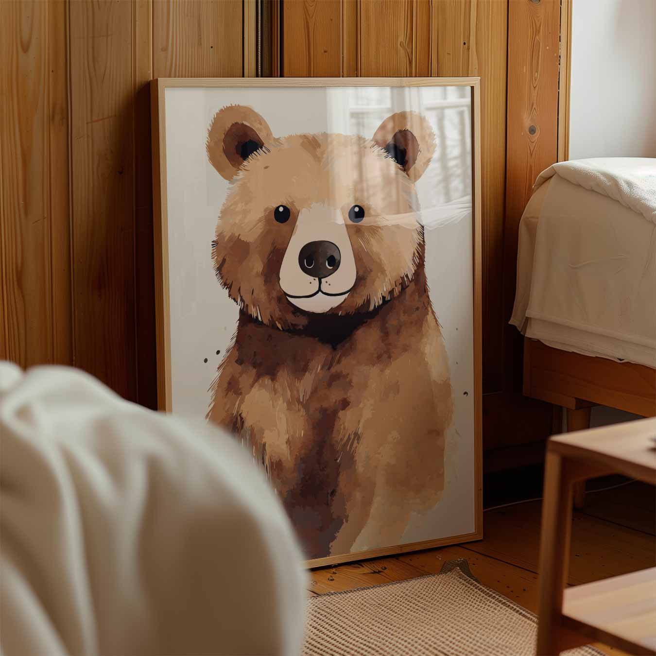 Schattige Bruine Beer Poster