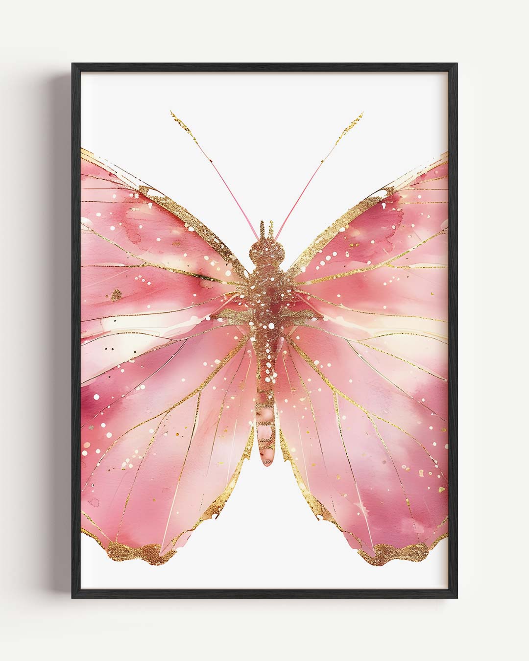 Betoverende Roze Vlinder Poster