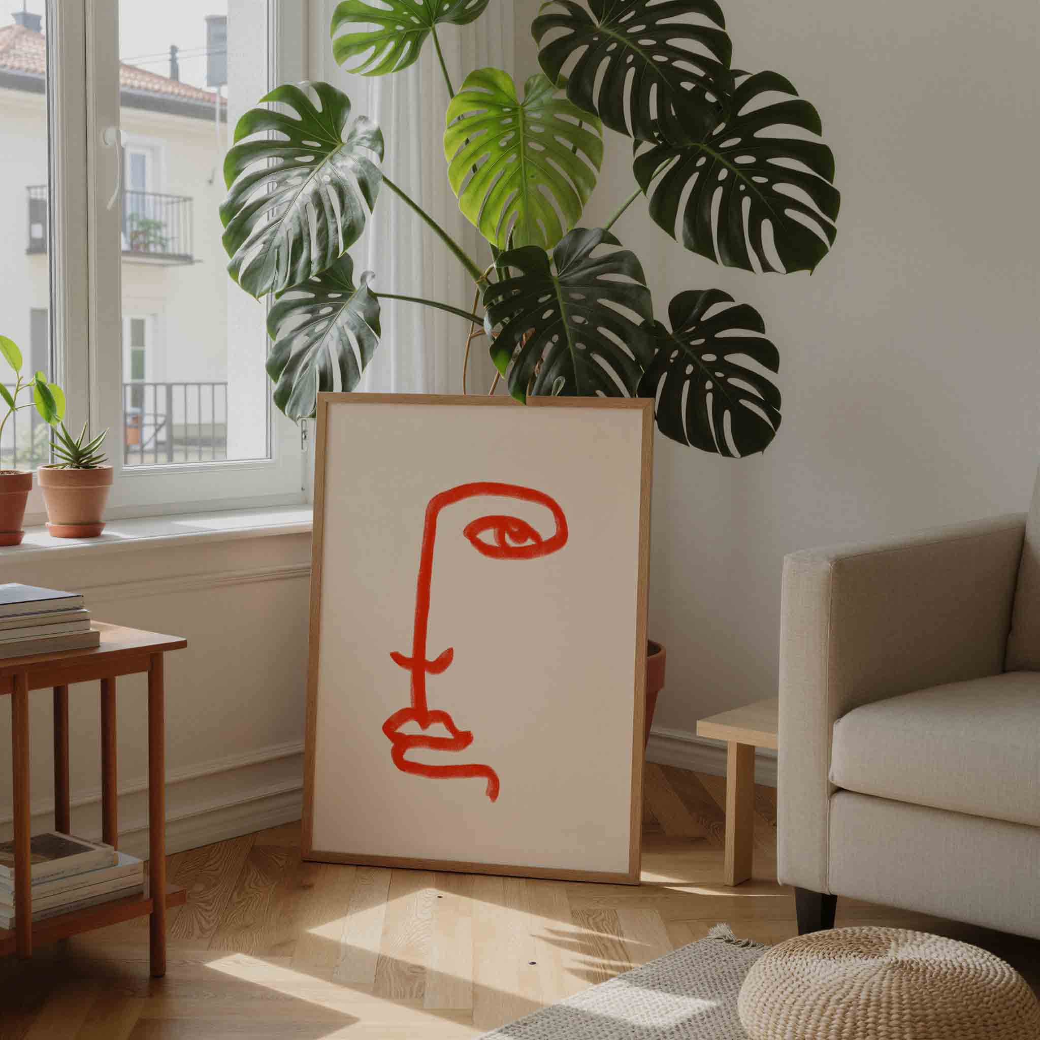 Minimalistisch gezicht Poster