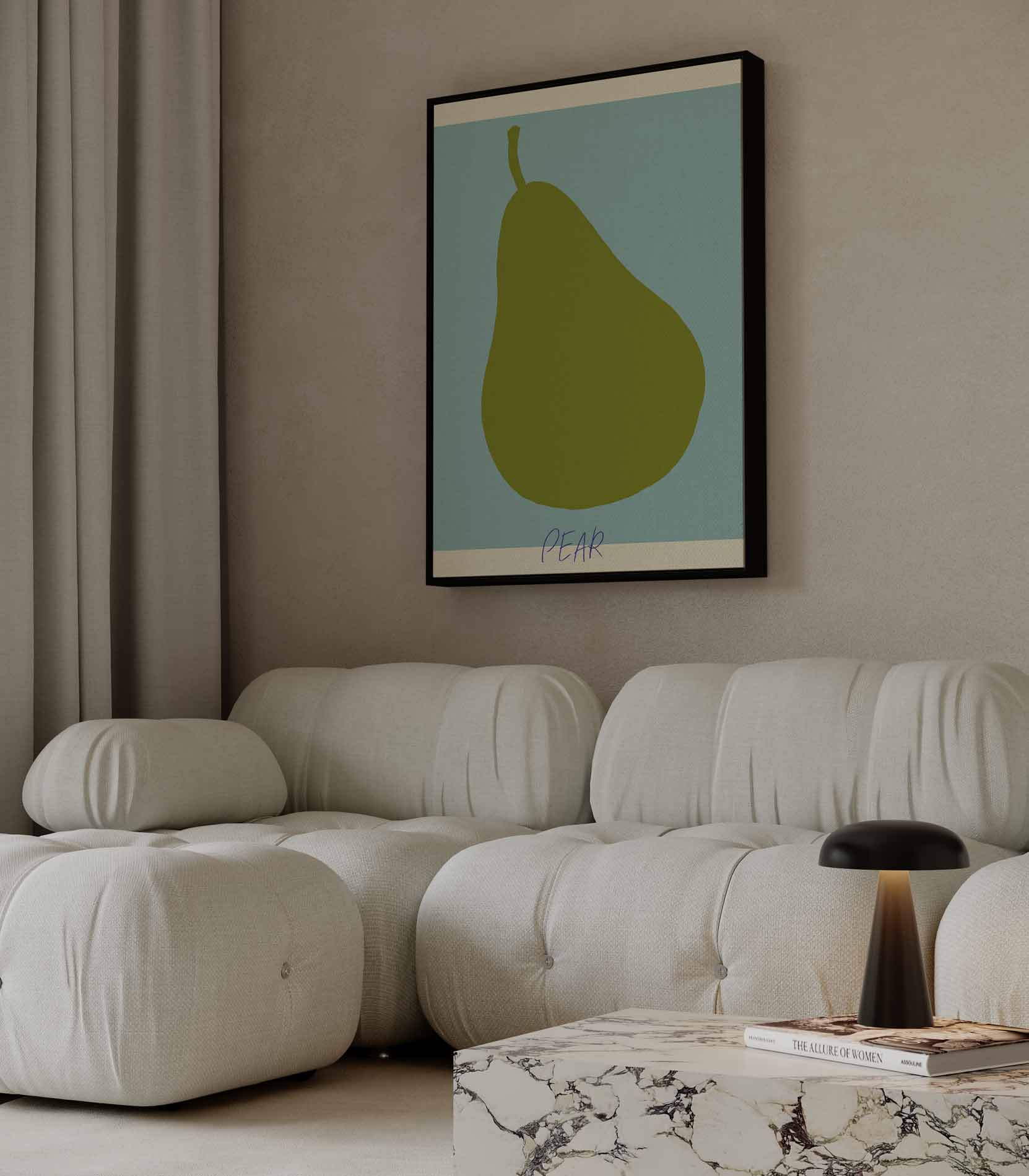 Moderne Peer Illustratie Kunstwerk-canvas-dibond-plexiglas-wanddecoratie-WallArtistic
