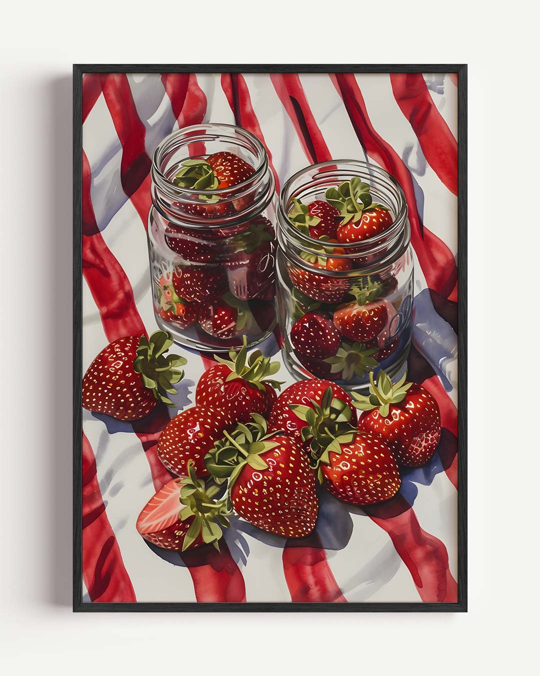 Zomerse Aardbeien Poster