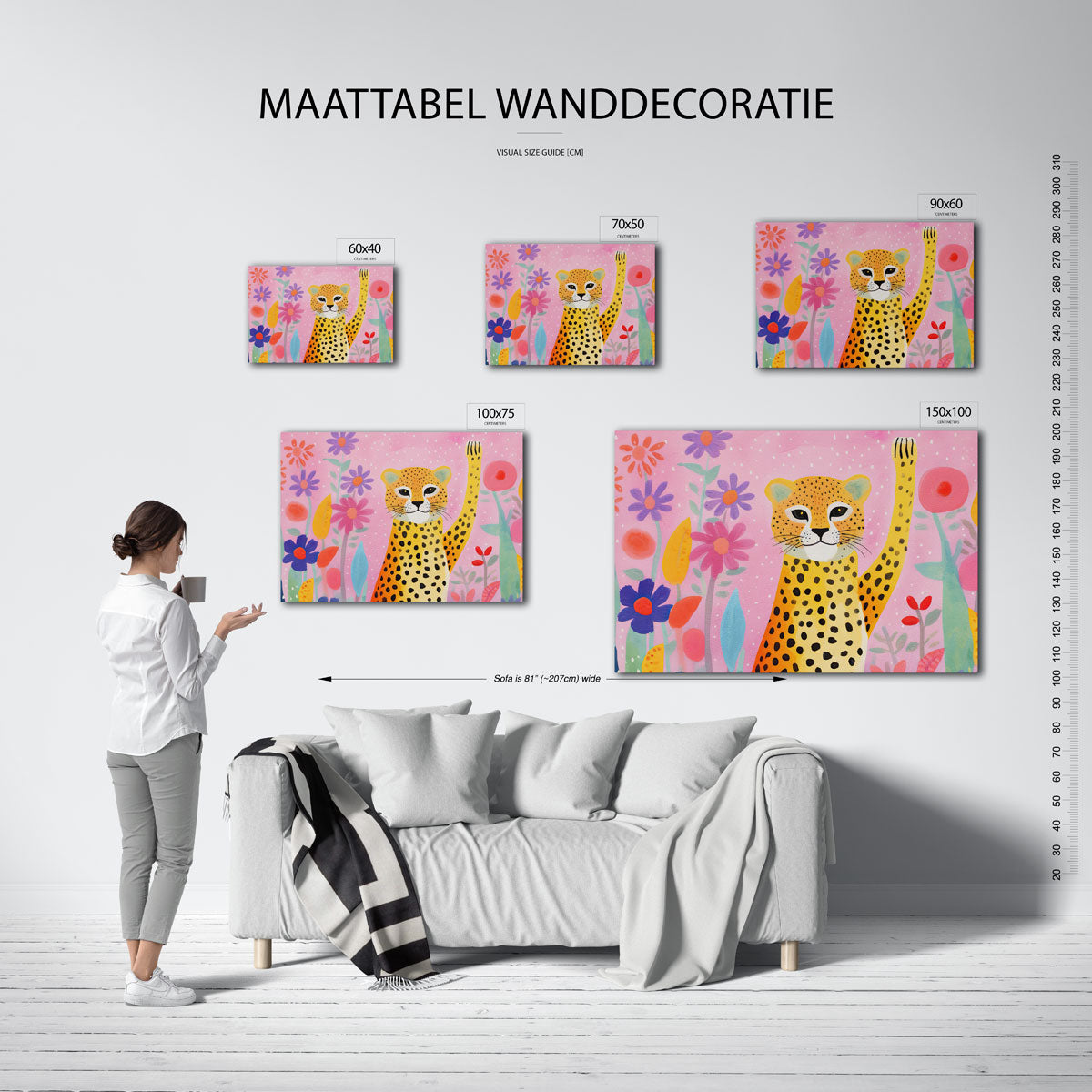 Vrolijke luipaard Kunstwerk