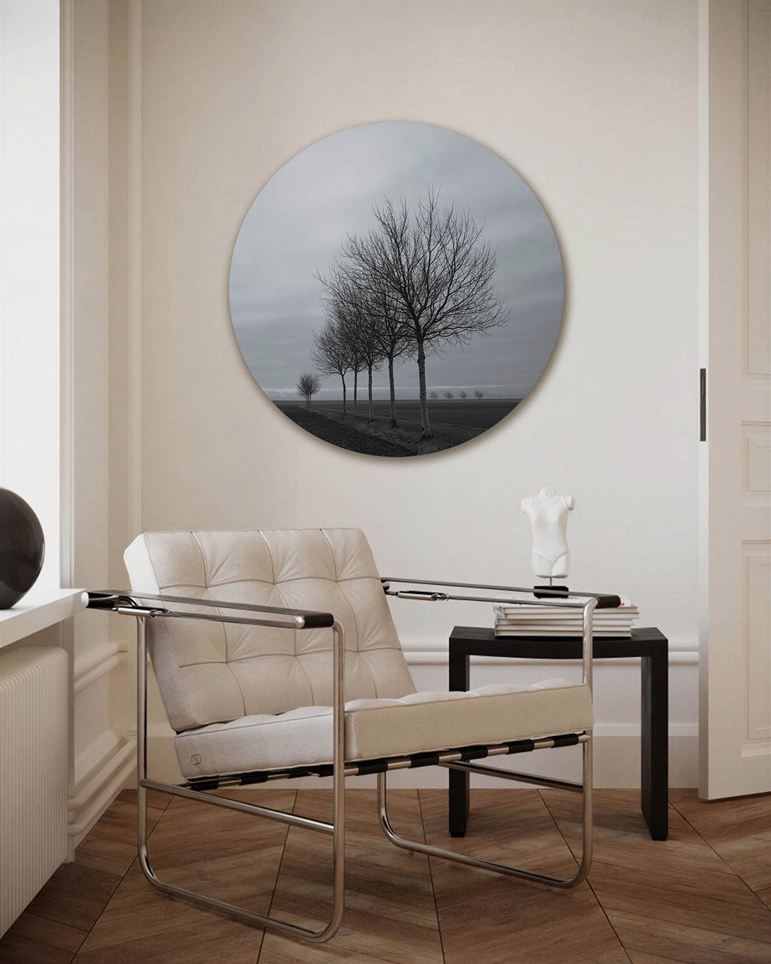 Landschap met bomen Muurcirkel