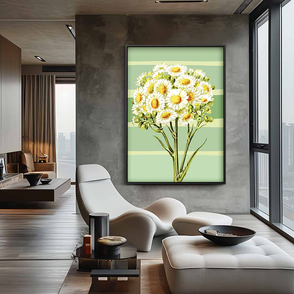 Frisse Margrietjes in de Herfst Kunstwerk-canvas-dibond-plexiglas-wanddecoratie-WallArtistic