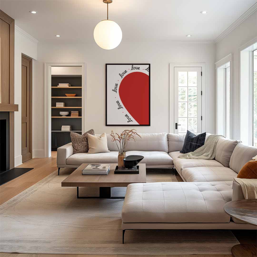 Love in Red Kunstwerk-canvas-dibond-plexiglas-wanddecoratie-WallArtistic