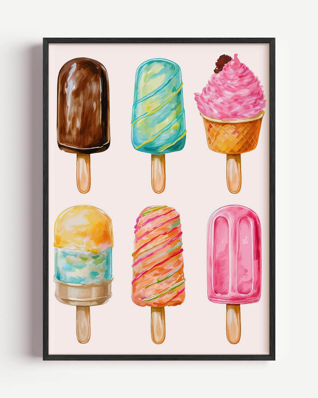 Zomerse IJsstokjes Poster