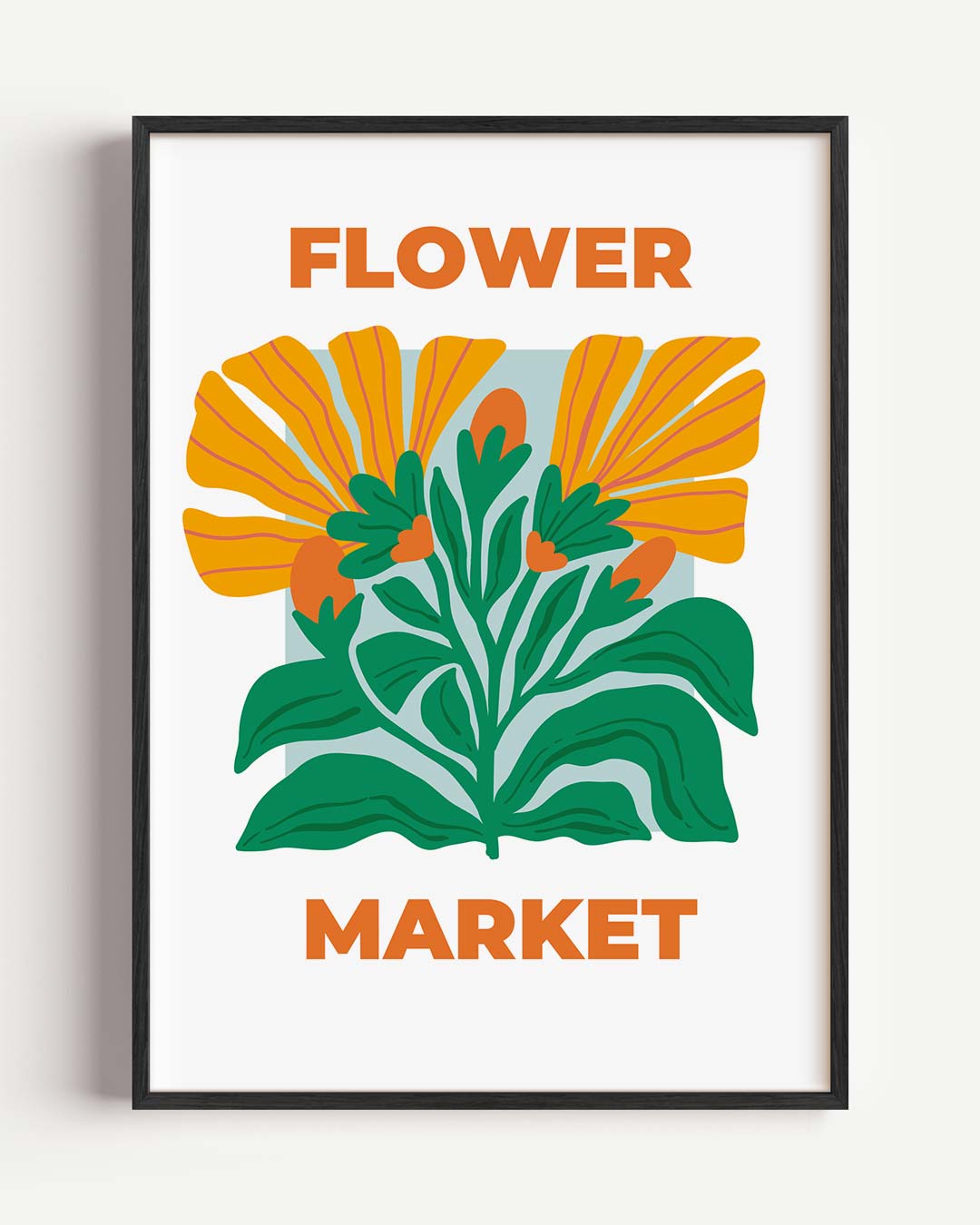 Kleurrijke Bloemenmarkt Poster