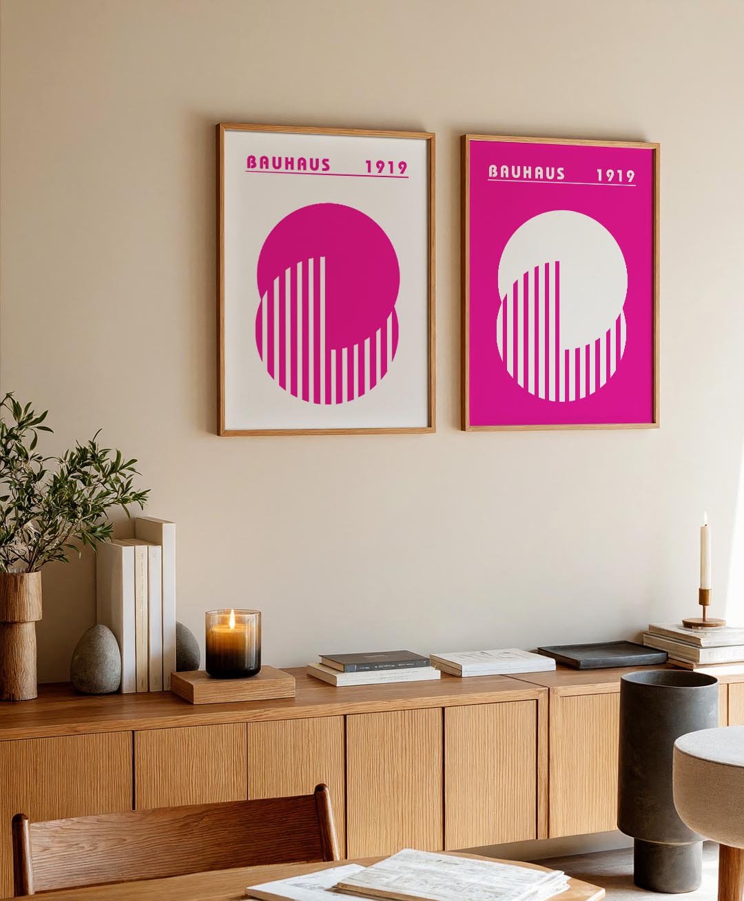 Cirkel en strepen Posterset