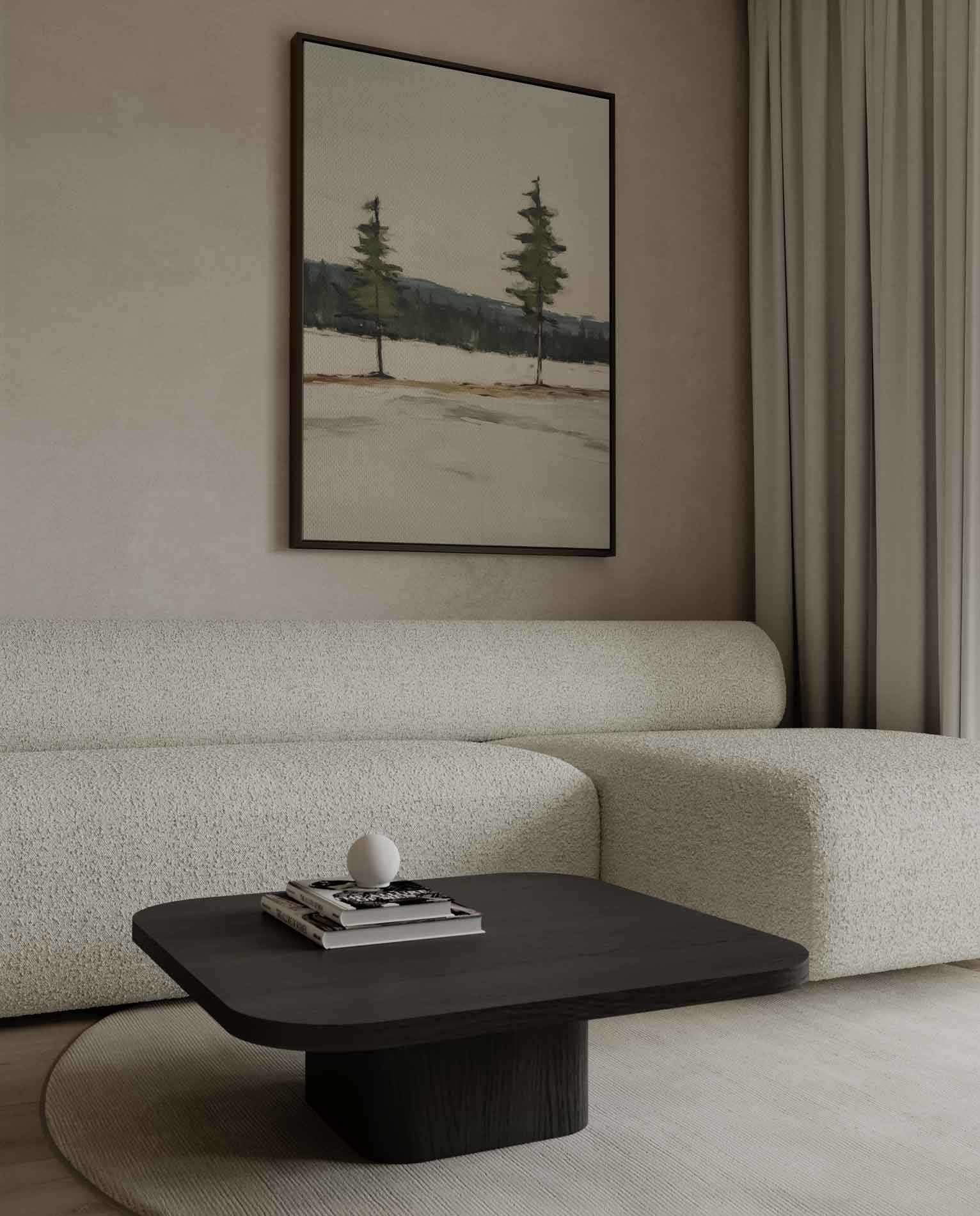 Winterse Rust in de Natuur Kunstwerk-canvas-dibond-plexiglas-wanddecoratie-WallArtistic