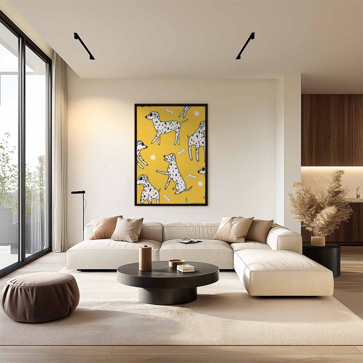 Vrolijke Dalmatierpatroon Kunstwerk-canvas-dibond-plexiglas-wanddecoratie-WallArtistic