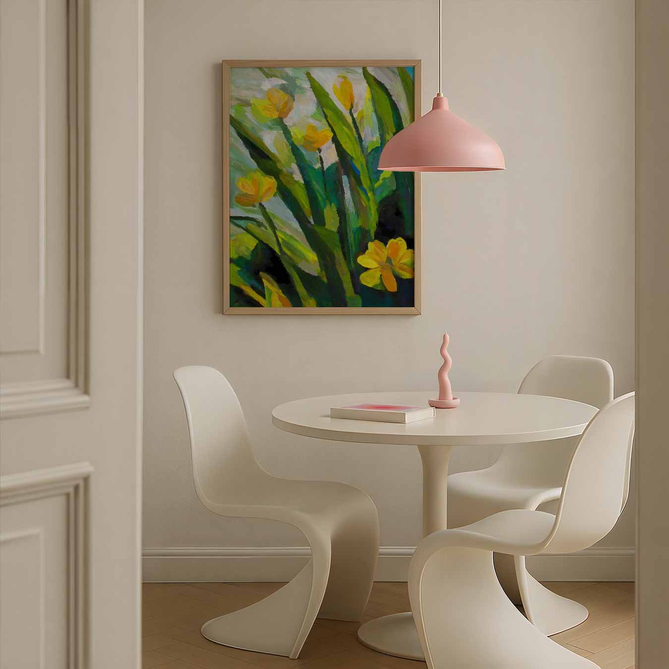 Bloeiende Lente Tulpenschilderij Poster