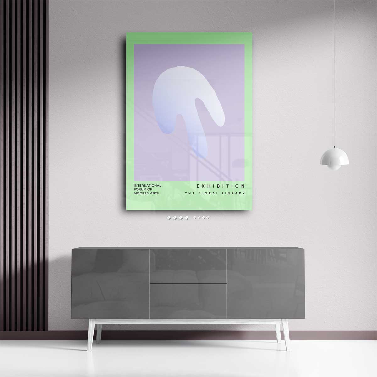 Abstracte Bloemimpressie Kunstwerk-canvas-dibond-plexiglas-wanddecoratie-WallArtistic