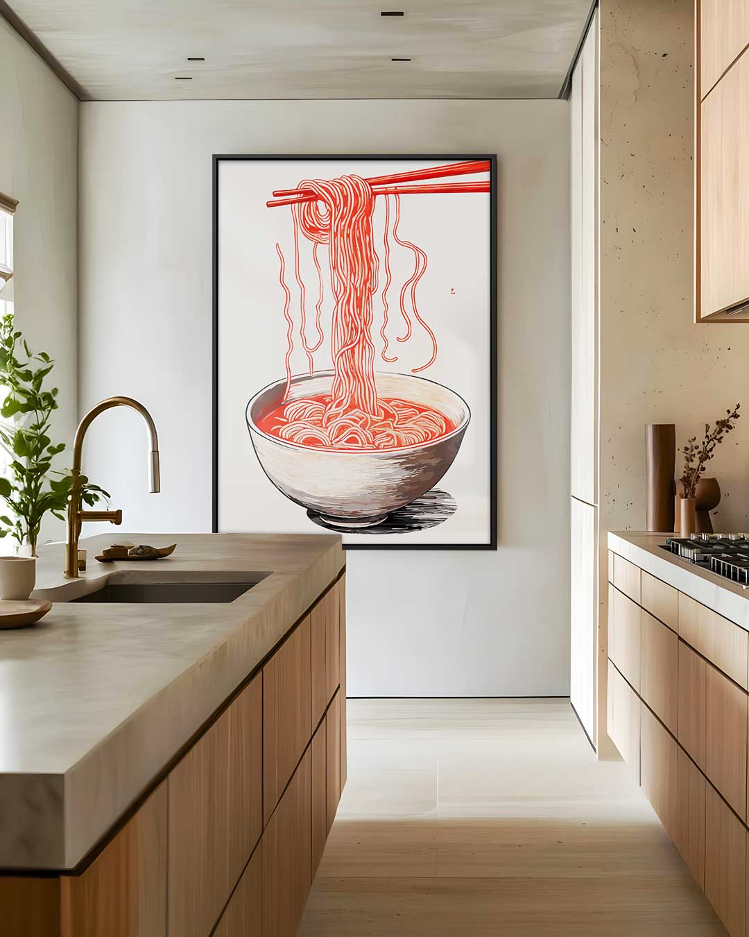 Ramen Illustratie Kunstwerk-canvas-dibond-plexiglas-wanddecoratie-WallArtistic