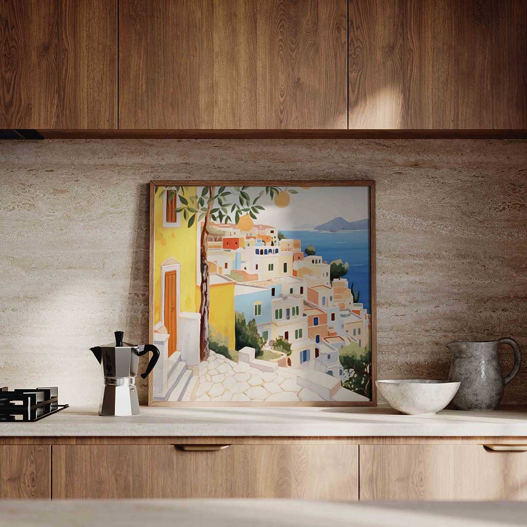 Mediterrane huizen Poster