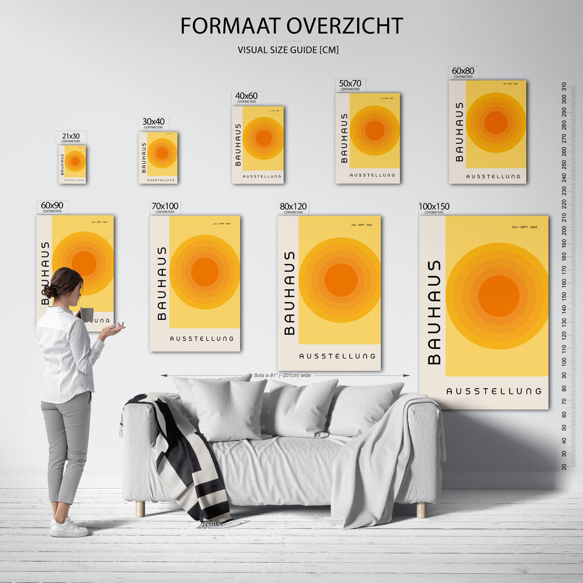 Cirkelvormen en tekst Poster