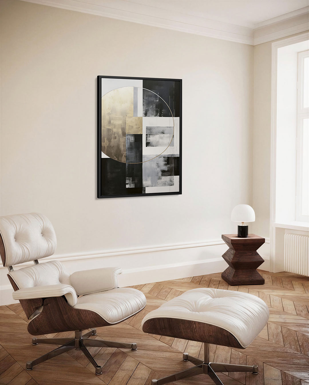 Geometrische compositie cirkel Kunstwerk