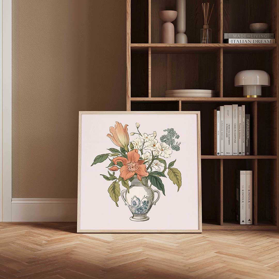 Bloemen in vaas Poster