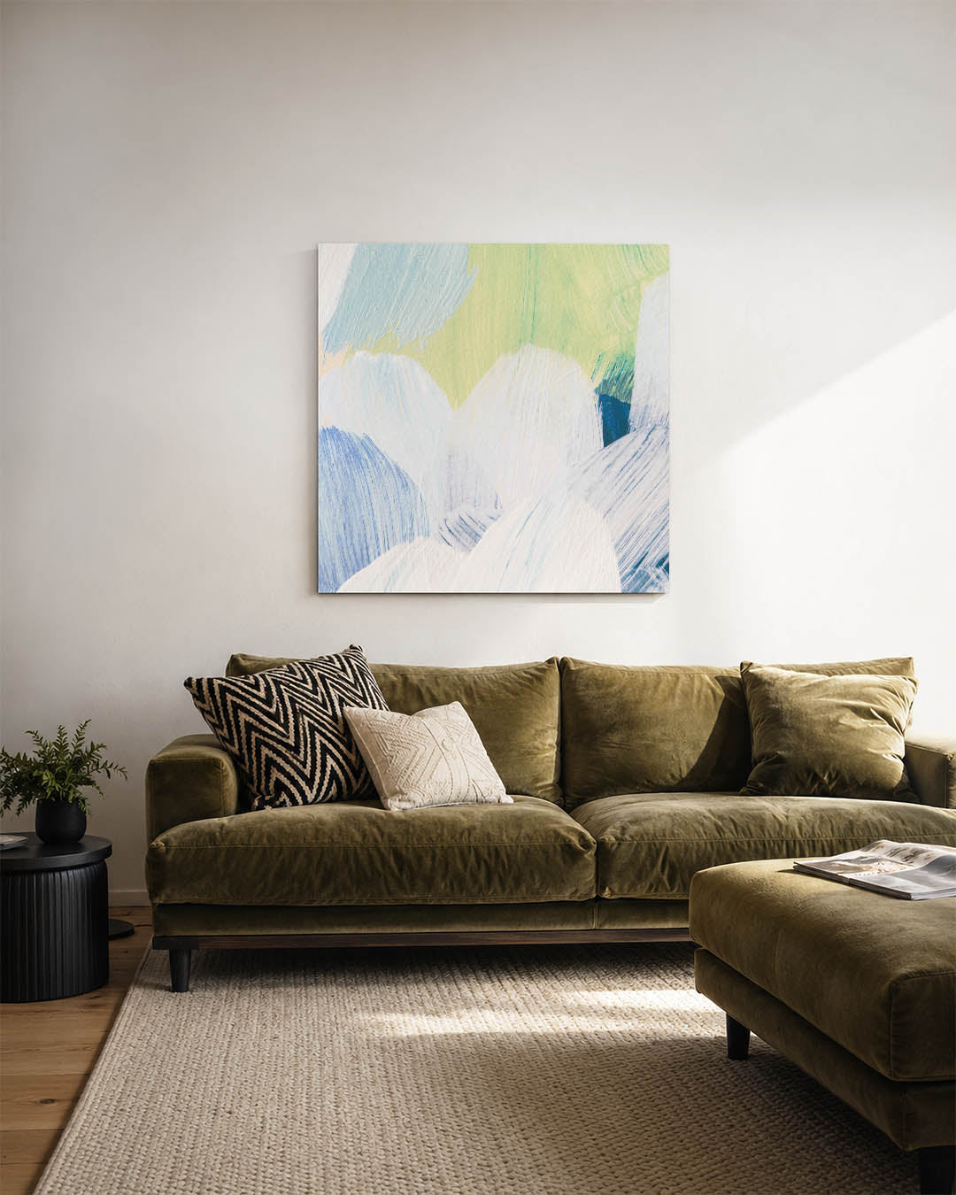 Zachte kleuren compositie Kunstwerk