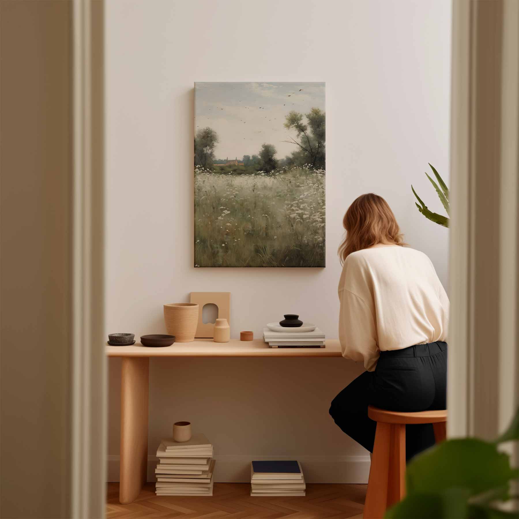Zomers Weidelandschap Kunstwerk-canvas-dibond-plexiglas-wanddecoratie-WallArtistic