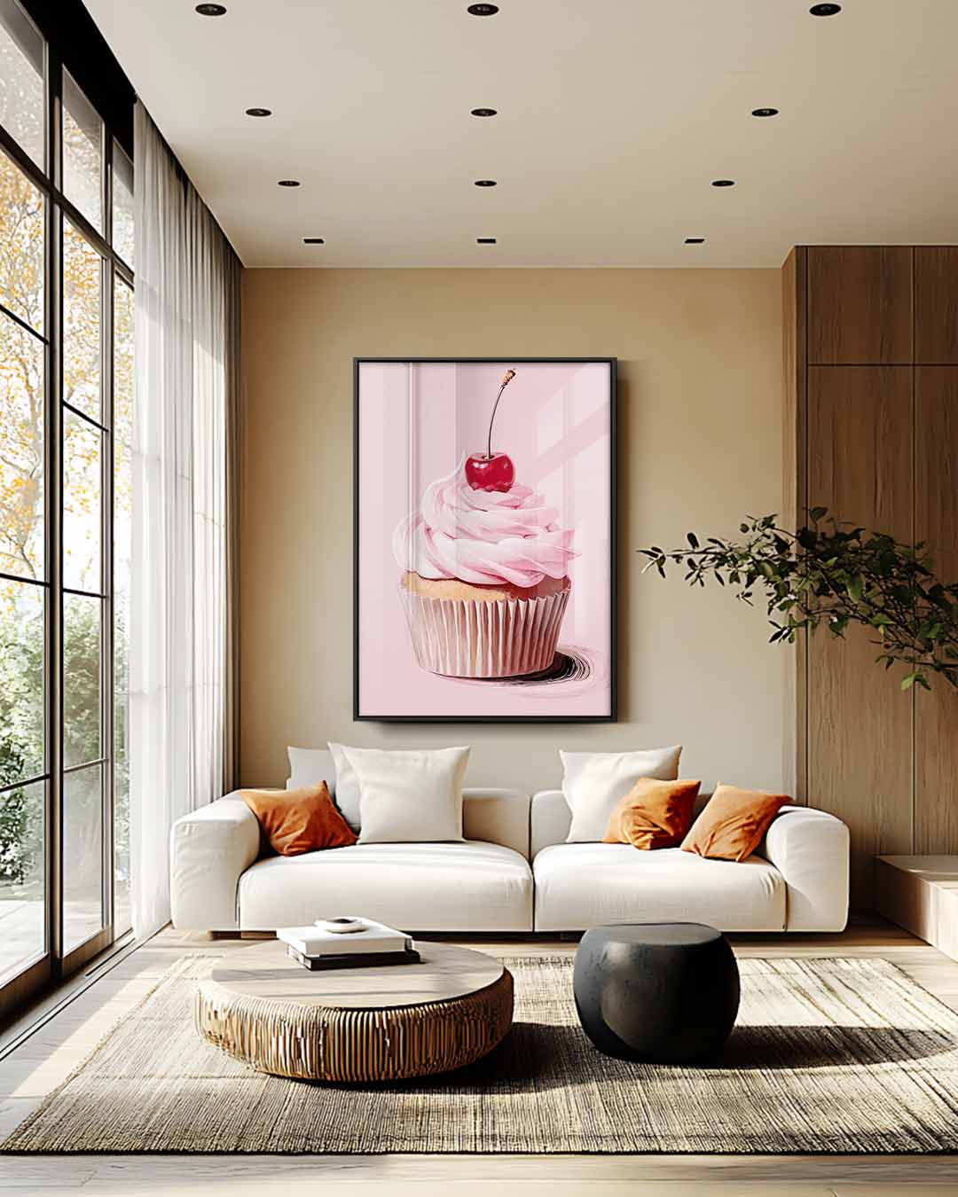 Cupcake Liefde Kunstwerk-canvas-dibond-plexiglas-wanddecoratie-WallArtistic