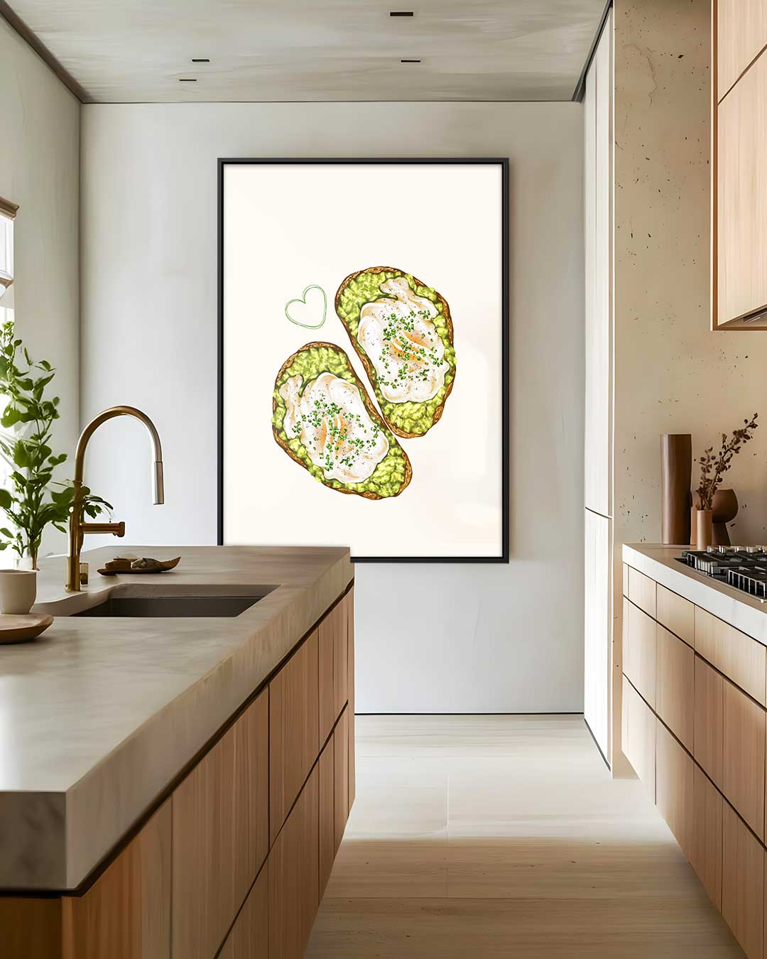 Avocado Toast Kunstwerk Kunstwerk-canvas-dibond-plexiglas-wanddecoratie-WallArtistic