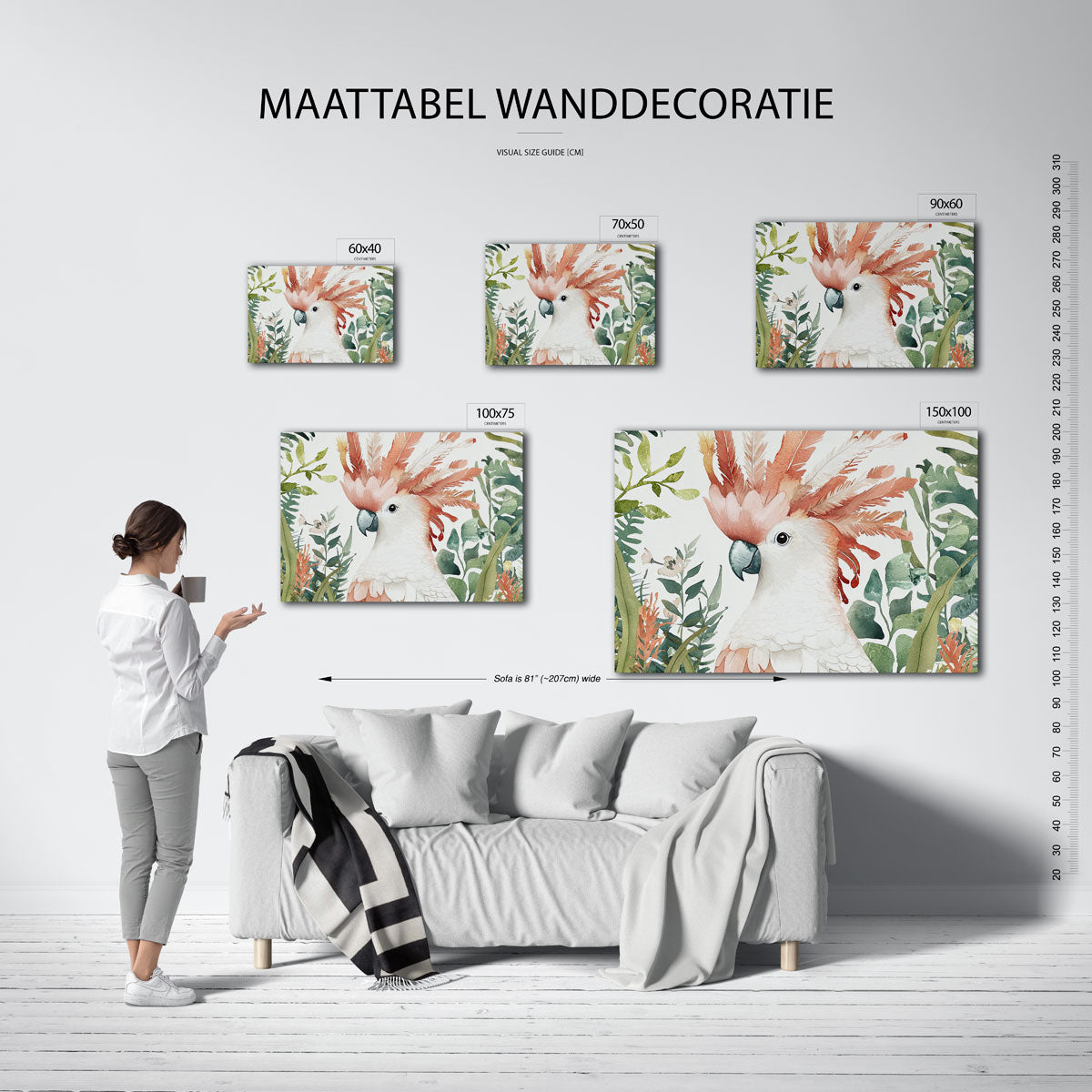 Vrolijke papegaai Kunstwerk