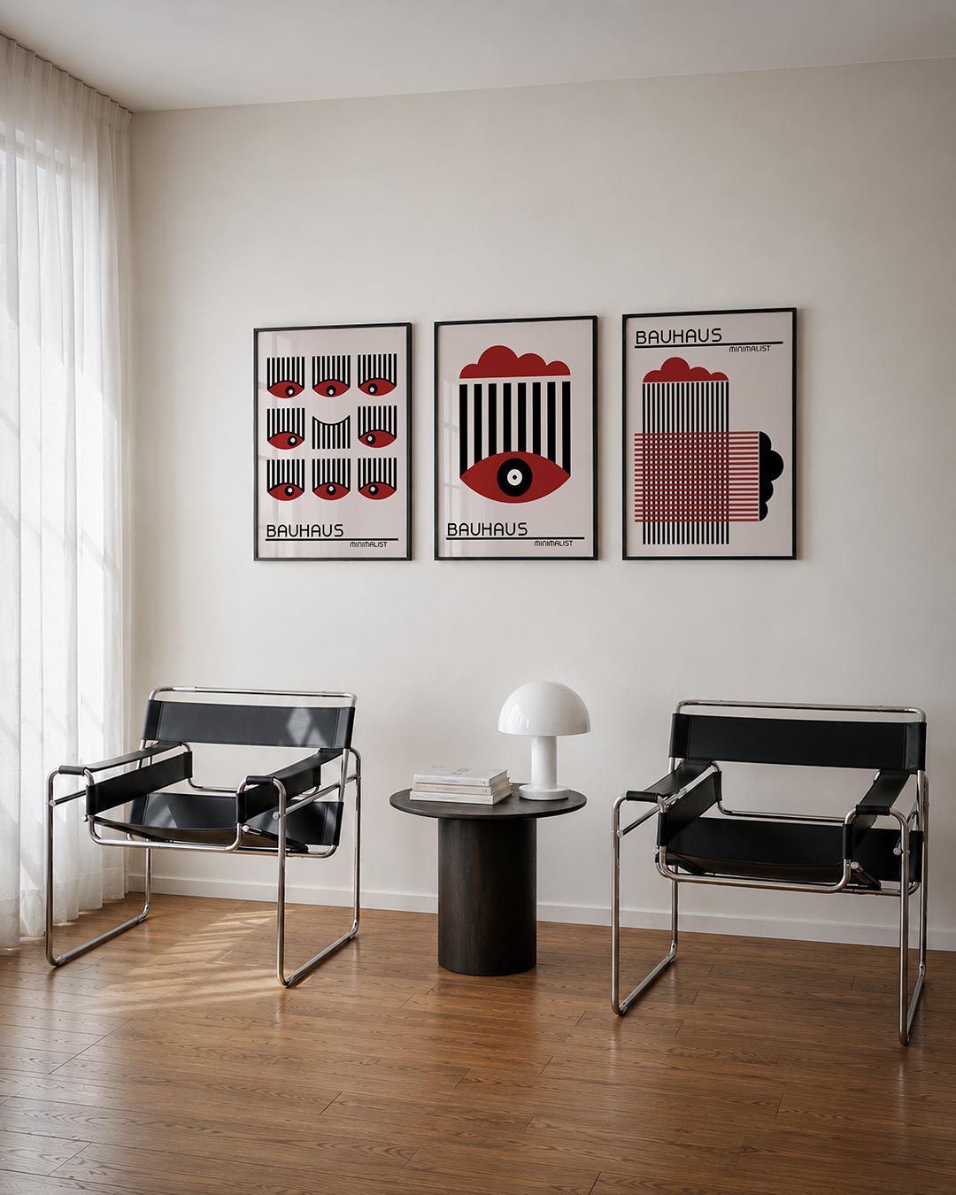 Oogpatroon en lijnen Posterset