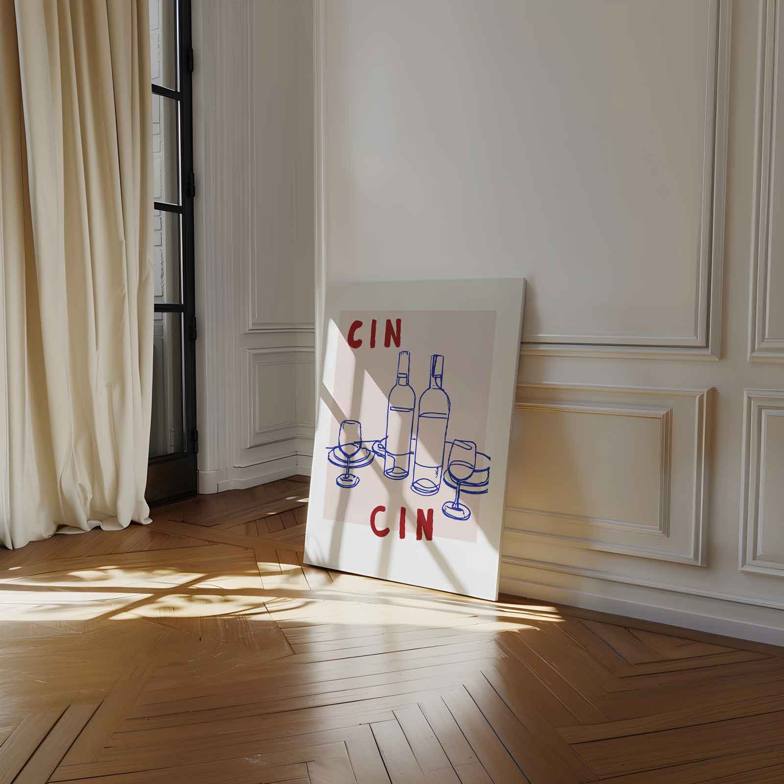 Wijntoast Illustratie Kunstwerk-canvas-dibond-plexiglas-wanddecoratie-WallArtistic