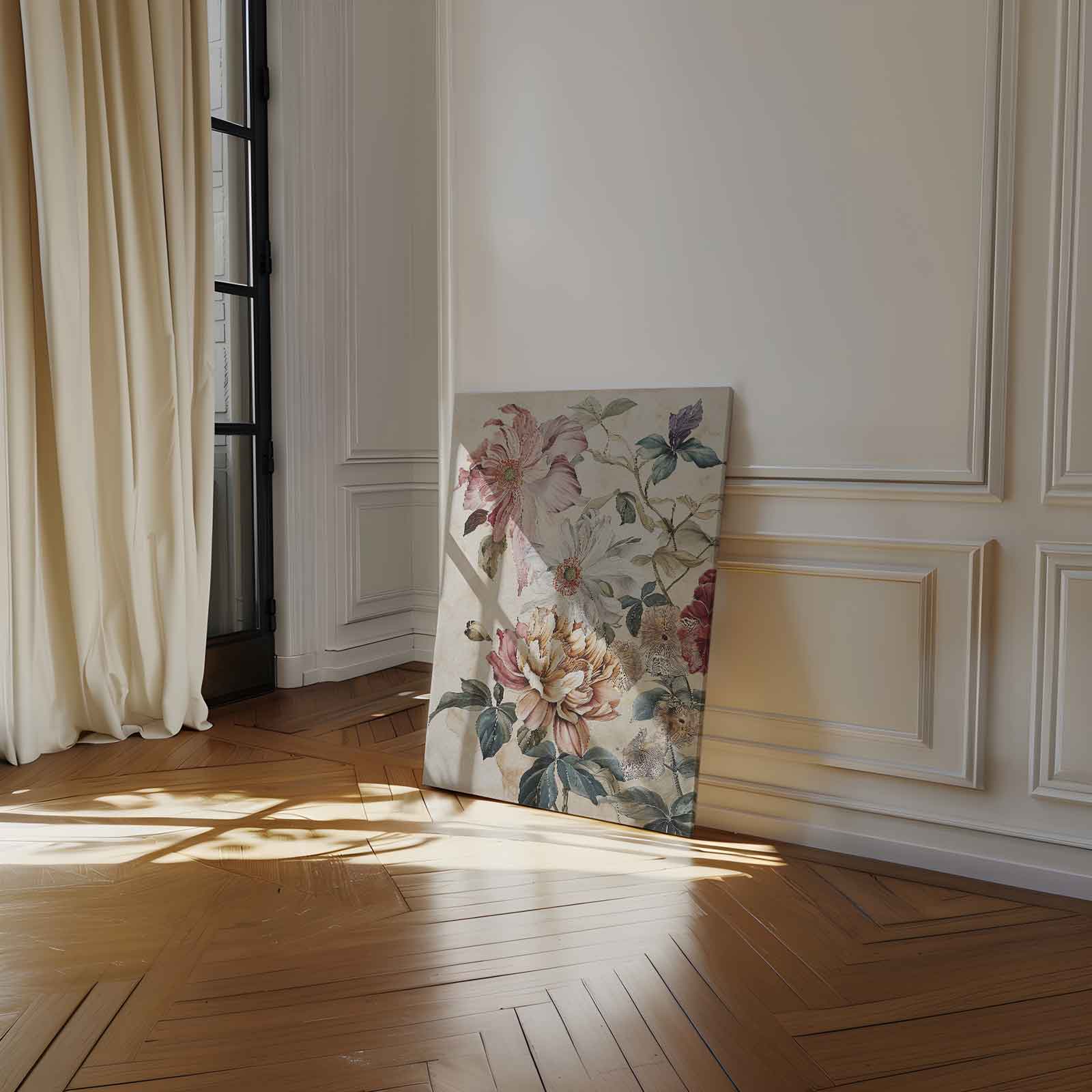 Bloemenpracht in Aquarel Kunstwerk-canvas-dibond-plexiglas-wanddecoratie-WallArtistic